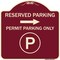 Signmission Reserved Parking Permit Parking with Symbol and Right Arrow Aluminum Sign, 18" x 18", BU-1818-23144 A-DES-BU-1818-23144 - alternate 1
